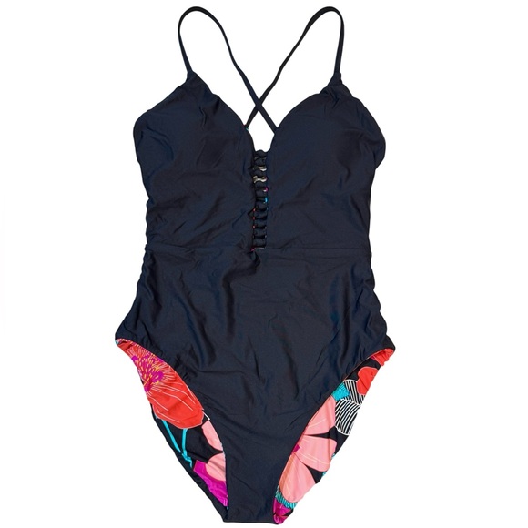 La Blanca Multi Full Bloom Reversible One-Piece Swimsuit - Picture 3 of 16